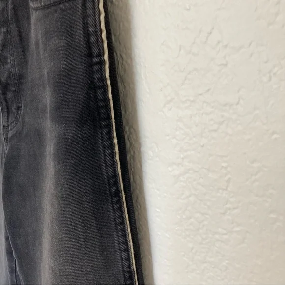 AMO Chloe Crop with Piping Black Natural Wash Jeans, Size 25 - Picture 10 of 10